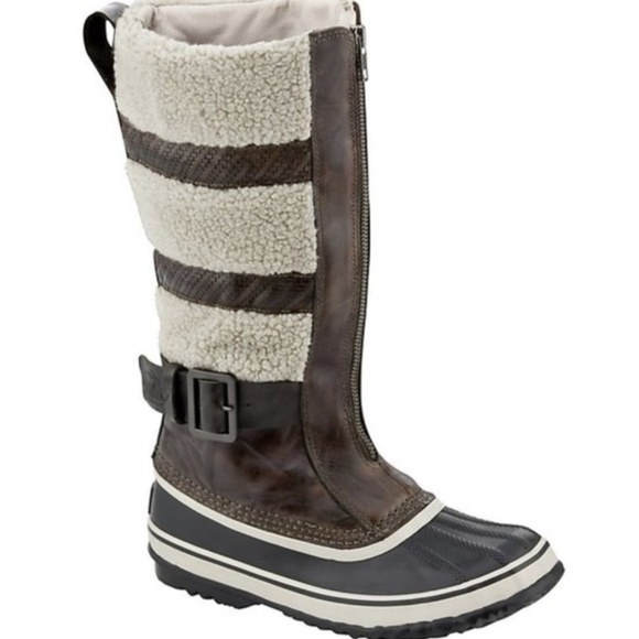 Sorel Shoes - SOREL HELENA OF TUNDRA II SHEARLING & LEATHER TALL WATERPROOF BOOTS WOMENS 9